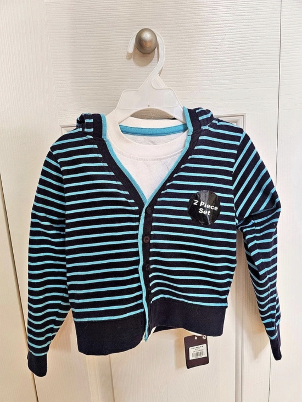 NWT Primark Rarly Days Kids Striped 2-Piece Hoodie Sweater Set
